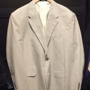 Tropical Seersucker Suit Jacket 42R
